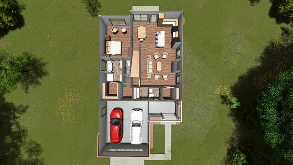 Architectural House Design - Cottage Floor Plan - Main Floor Plan #513-11