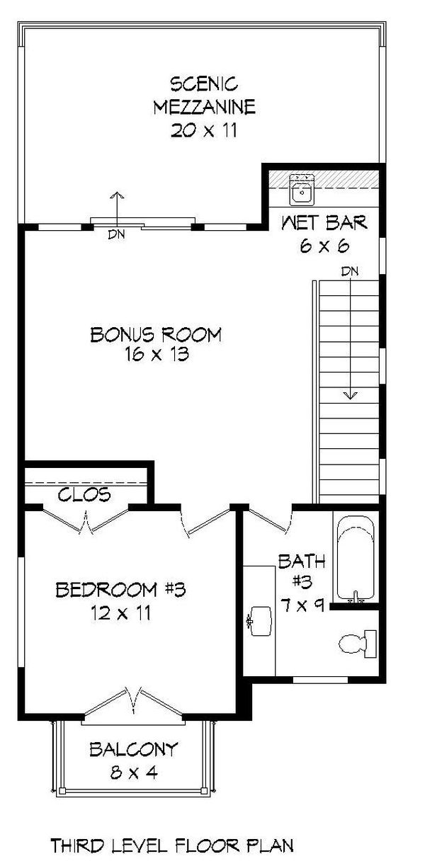 Home Plan - Contemporary Floor Plan - Upper Floor Plan #932-243