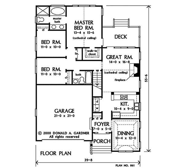 Home Plan - Ranch Floor Plan - Main Floor Plan #929-1097