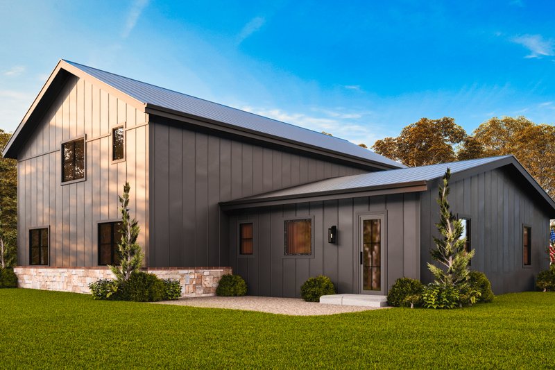 House Blueprint - Exterior - Rear Elevation for Farmhouse House Plan #54-687 - 3 bed, 2.5 bath