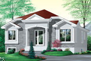 European Style House Plan - 3 Beds 1 Baths 1110 Sq/Ft Plan #25-1080 