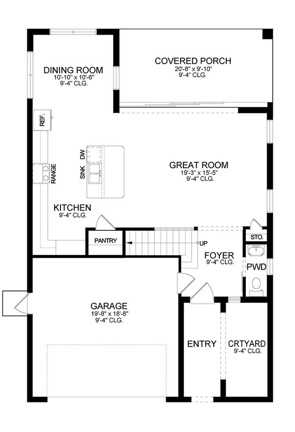 European Floor Plan - Main Floor Plan #1058-187