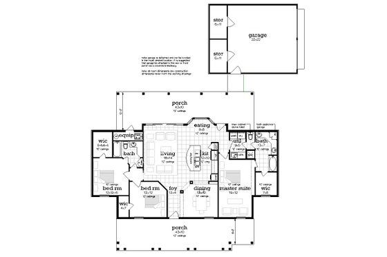 Floor Plan - Other Floor for Farmhouse House Plan #45-597 - 3 bed, 2 bath