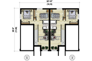 Contemporary Style House Plan - 6 Beds 4 Baths 3404 Sq/Ft Plan #25-4611 