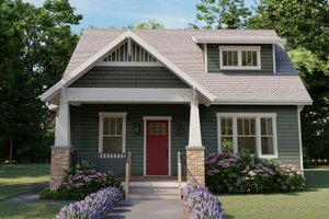 Dream House Plan - Craftsman Exterior - Front Elevation Plan #461-50