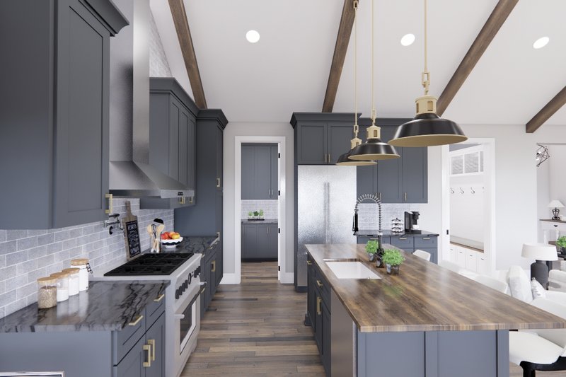 House Blueprint - Interior - Kitchen 3 for Farmhouse House Plan #51-1227 - 4 bed, 2 bath
