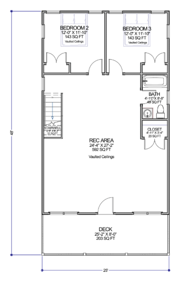 Country Floor Plan - Upper Floor Plan #1116-25