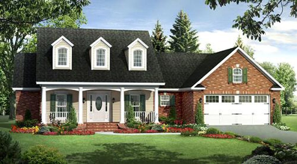 Ranch Style House Plan - 3 Beds 2 Baths 1700 Sq/Ft Plan #21-288