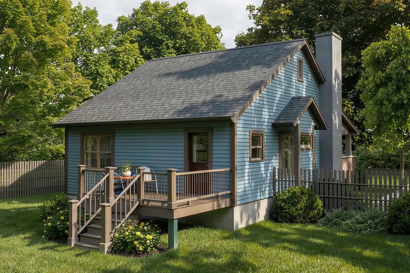 Dream House Plan - Exterior - Rear Elevation for Bungalow House Plan #79-139 - 3 bed, 2 bath