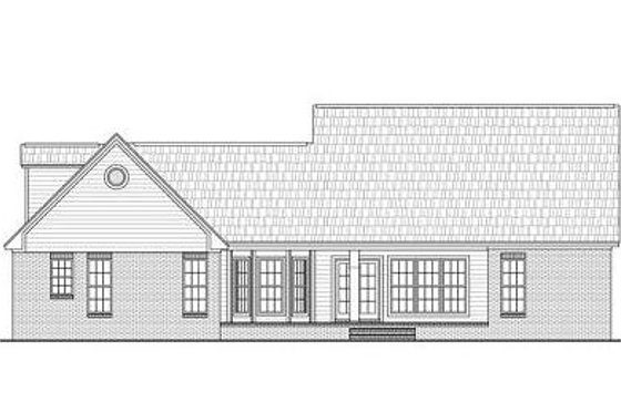 Exterior - Rear Elevation for Traditional House Plan #21-221 - 3 bed, 2 bath