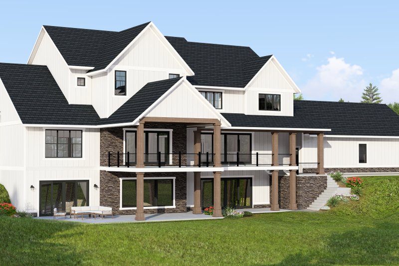 House Design - Exterior - Rear Elevation for Craftsman House Plan #1064-273 - 5 bed, 5 bath