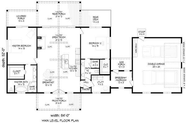 House Plan Design - Country Floor Plan - Main Floor Plan #932-1199