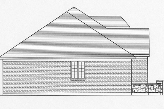 Exterior - Other Elevation for European House Plan #46-509 - 3 bed, 2 bath