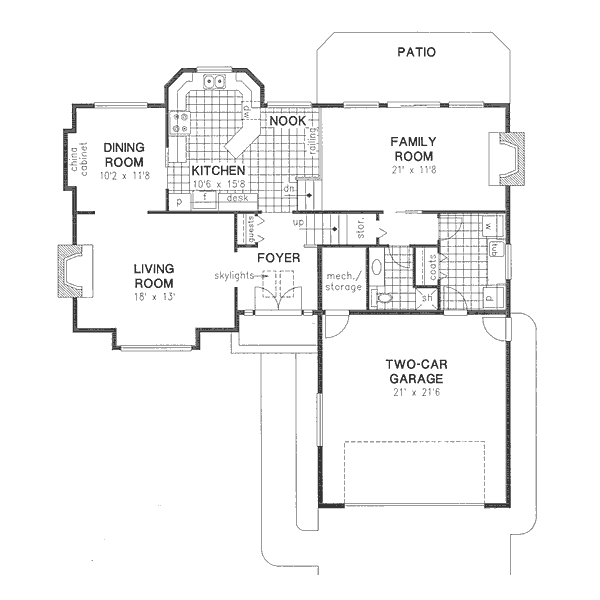 European Floor Plan - Main Floor Plan #18-9002