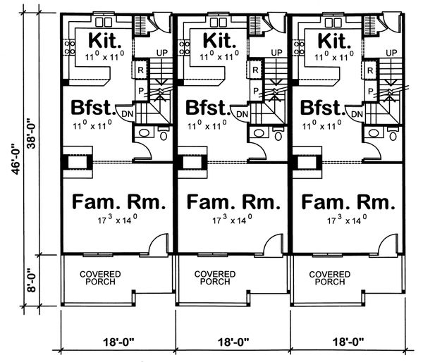 Craftsman Floor Plan - Main Floor Plan #20-411