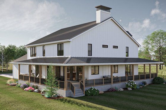 Exterior - Other Elevation 2 for Farmhouse House Plan #455-682 - 4 bed, 4.5 bath