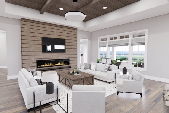 Interior - Family Room 2 for Farmhouse House Plan #51-1232 - 3 bed, 2.5 bath