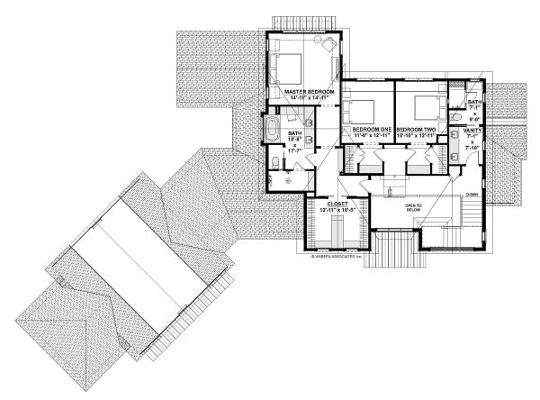 Architectural House Design - European Floor Plan - Upper Floor Plan #928-342