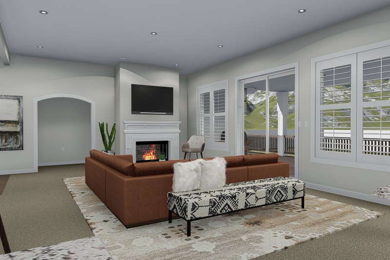 Architectural House Design - Interior - Family Room 1 for Traditional House Plan #1060-69 - 5 bed, 4.5 bath