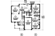Traditional Style House Plan - 4 Beds 3 Baths 2676 Sq/Ft Plan #25-4403 