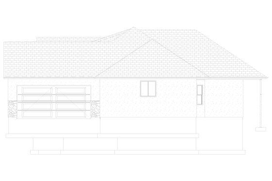Exterior - Other Elevation for Ranch House Plan #1060-170 - 3 bed, 2 bath