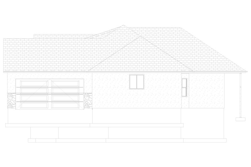 House Blueprint - Exterior - Other Elevation for Ranch House Plan #1060-170 - 3 bed, 2 bath