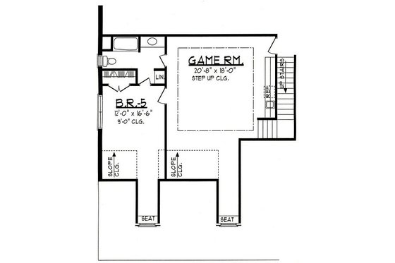 Floor Plan - Upper Floor for Traditional House Plan #62-147 - 5 bed, 3.5 bath