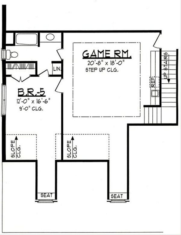 Traditional Floor Plan - Upper Floor Plan #62-147