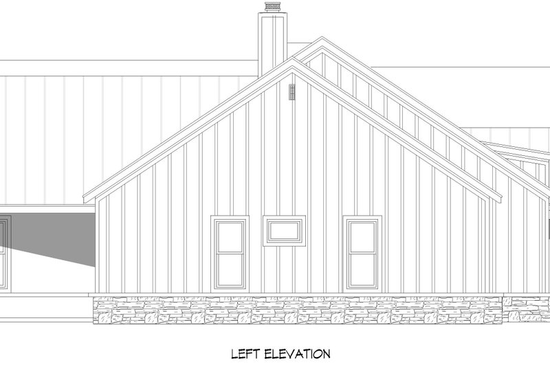 Architectural House Design - Exterior - Other Elevation for Farmhouse House Plan #932-1382 - 3 bed, 2.5 bath