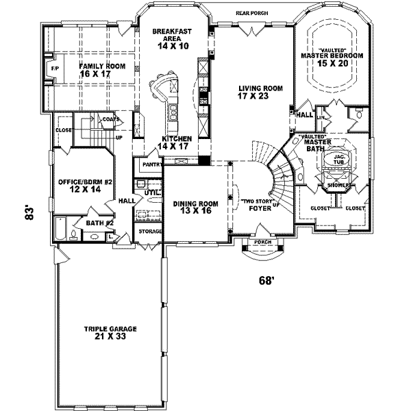 European Floor Plan - Main Floor Plan #81-639