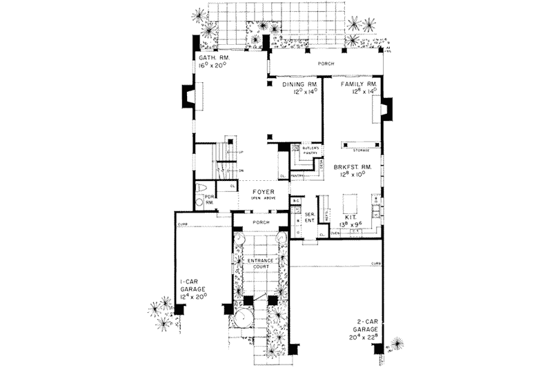 Home Plan - Floor Plan - Main Floor for Traditional House Plan #72-469 - 4 bed, 3.5 bath