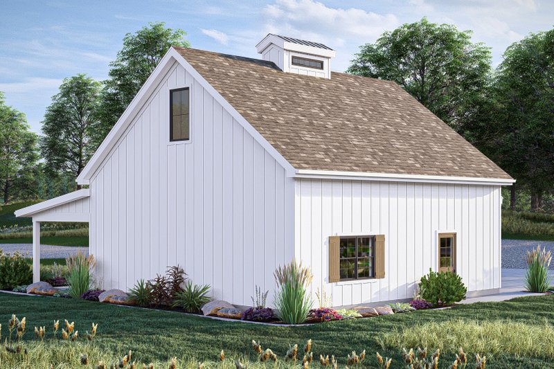Home Plan - Exterior - Rear Elevation 1 for Farmhouse House Plan #455-476, 0 bath