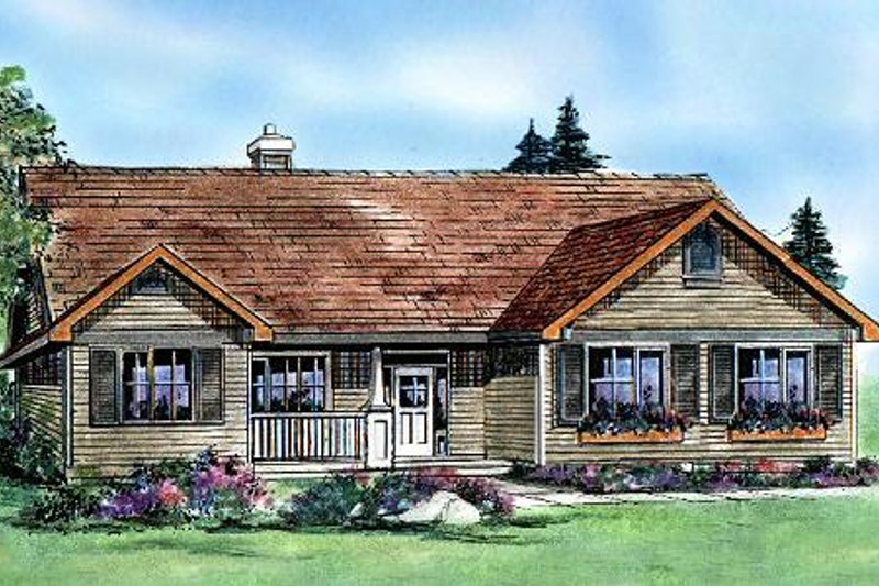 House Blueprint - Craftsman Exterior - Front Elevation Plan #427-5
