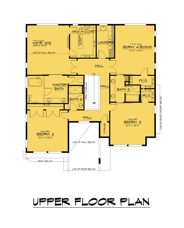 House Design - Contemporary Floor Plan - Upper Floor Plan #1066-209