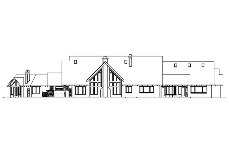 Home Plan - Exterior - Rear Elevation for Craftsman House Plan #124-691 - 3 bed, 5.5 bath
