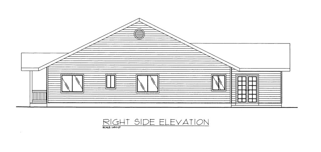 Exterior - Other Elevation for Cabin House Plan #117-513 - 3 bed, 2 bath