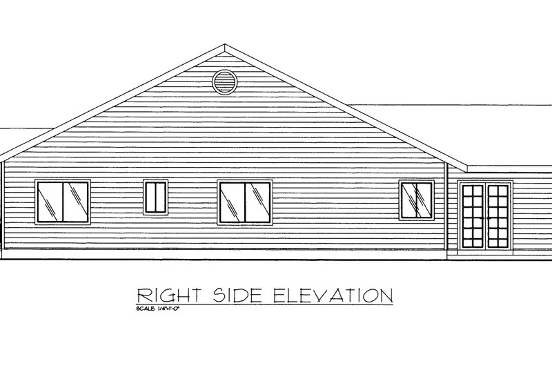 Architectural House Design - Exterior - Other Elevation for Cabin House Plan #117-513 - 3 bed, 2 bath