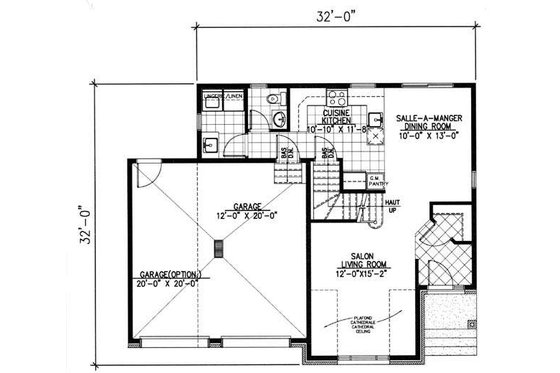 Floor Plan - Main Floor for European House Plan #138-226 - 3 bed, 1.5 bath