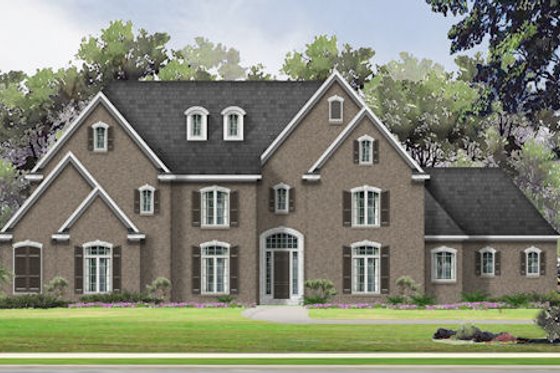 Exterior - Front Elevation House Plan #424-387 - 5 bed, 5.5 bath