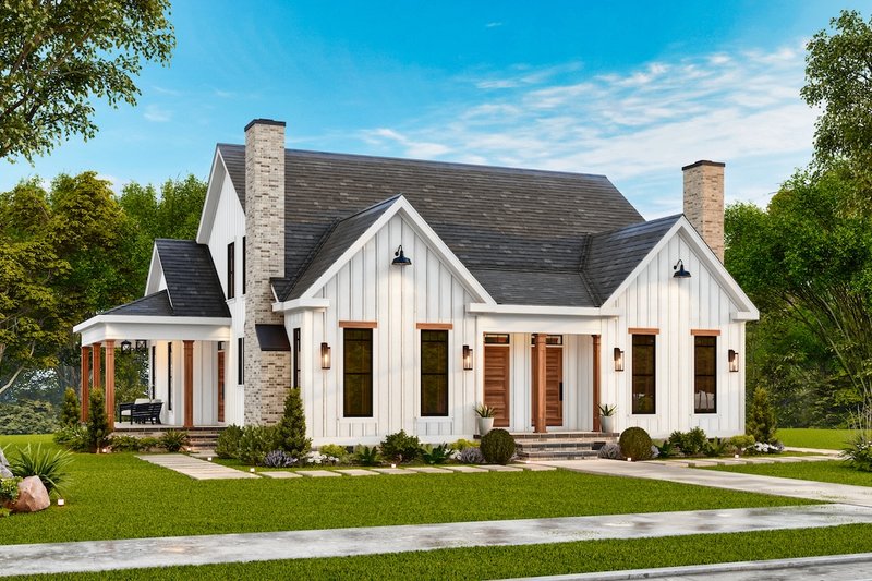Architectural House Design - Craftsman Exterior - Front Elevation Plan #119-464