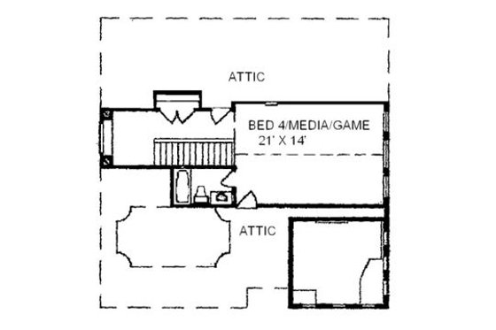 Floor Plan - Other Floor for Traditional House Plan #411-280 - 4 bed, 3 bath