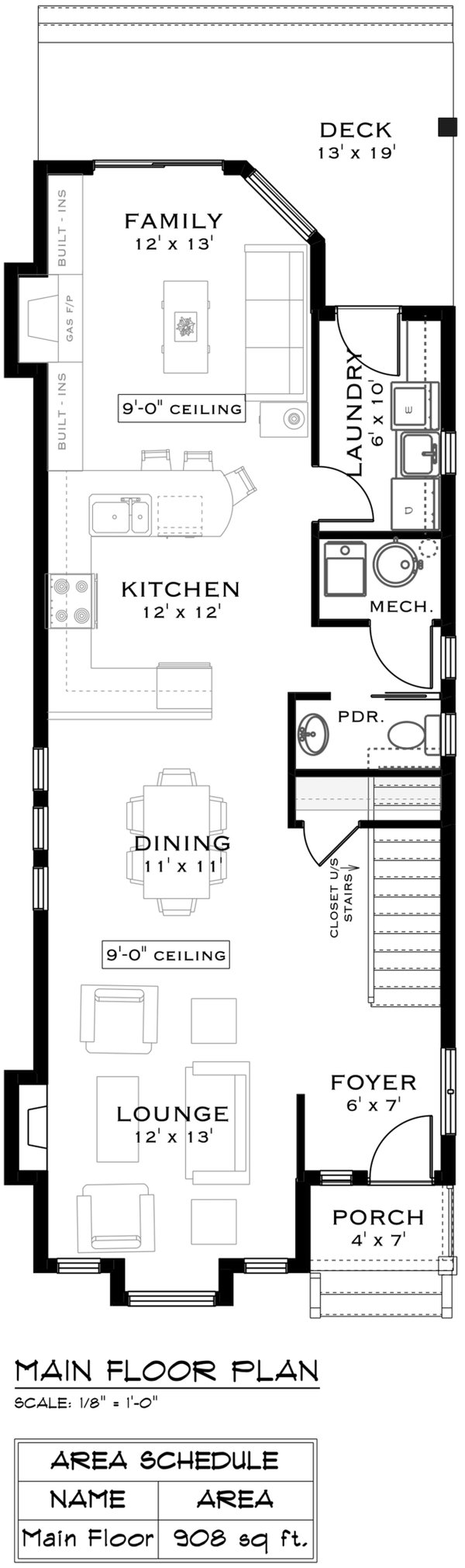 Cottage Floor Plan - Main Floor Plan #1101-5