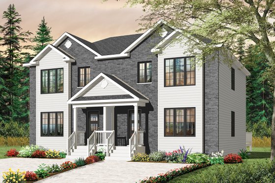 Exterior - Front Elevation 4 for Traditional House Plan #23-2411 - 6 bed, 2 bath