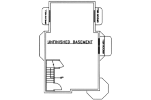 Floor Plan - Lower Floor for European House Plan #117-239 - 3 bed, 3 bath