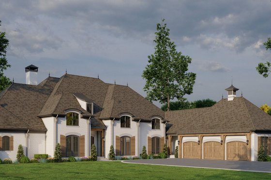 Exterior - Other Elevation 2 for European House Plan #17-2387 - 4 bed, 3.5 bath