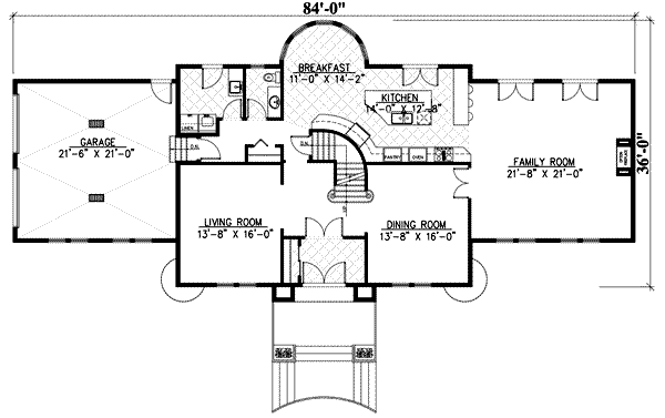 European Floor Plan - Main Floor Plan #138-113