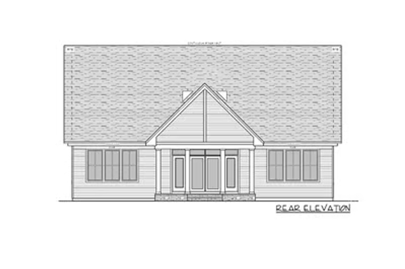 House Plan Design - Exterior - Rear Elevation for Farmhouse House Plan #51-1213 - 4 bed, 3.5 bath