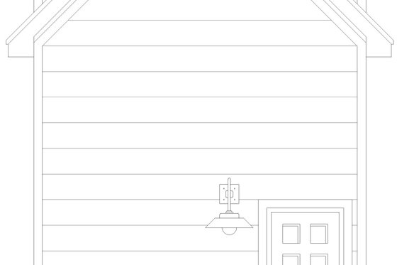 Exterior - Rear Elevation for Southern House Plan #932-1071, 0 bath