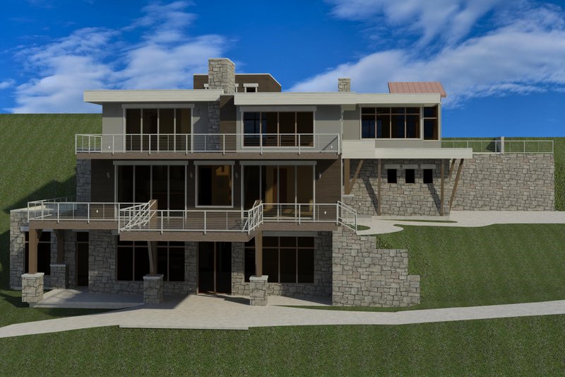 Dream House Plan - Exterior - Other Elevation for Modern House Plan #920-91 - 4 bed, 4.5 bath