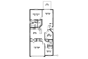 Floor Plan - Main Floor for Mediterranean House Plan #417-116 - 3 bed, 2 bath
